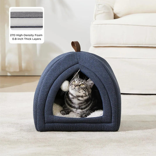 2-in-1 Cat Cave Bed