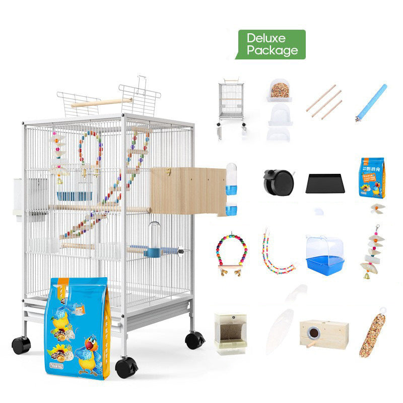 Bird Cage With Feeder