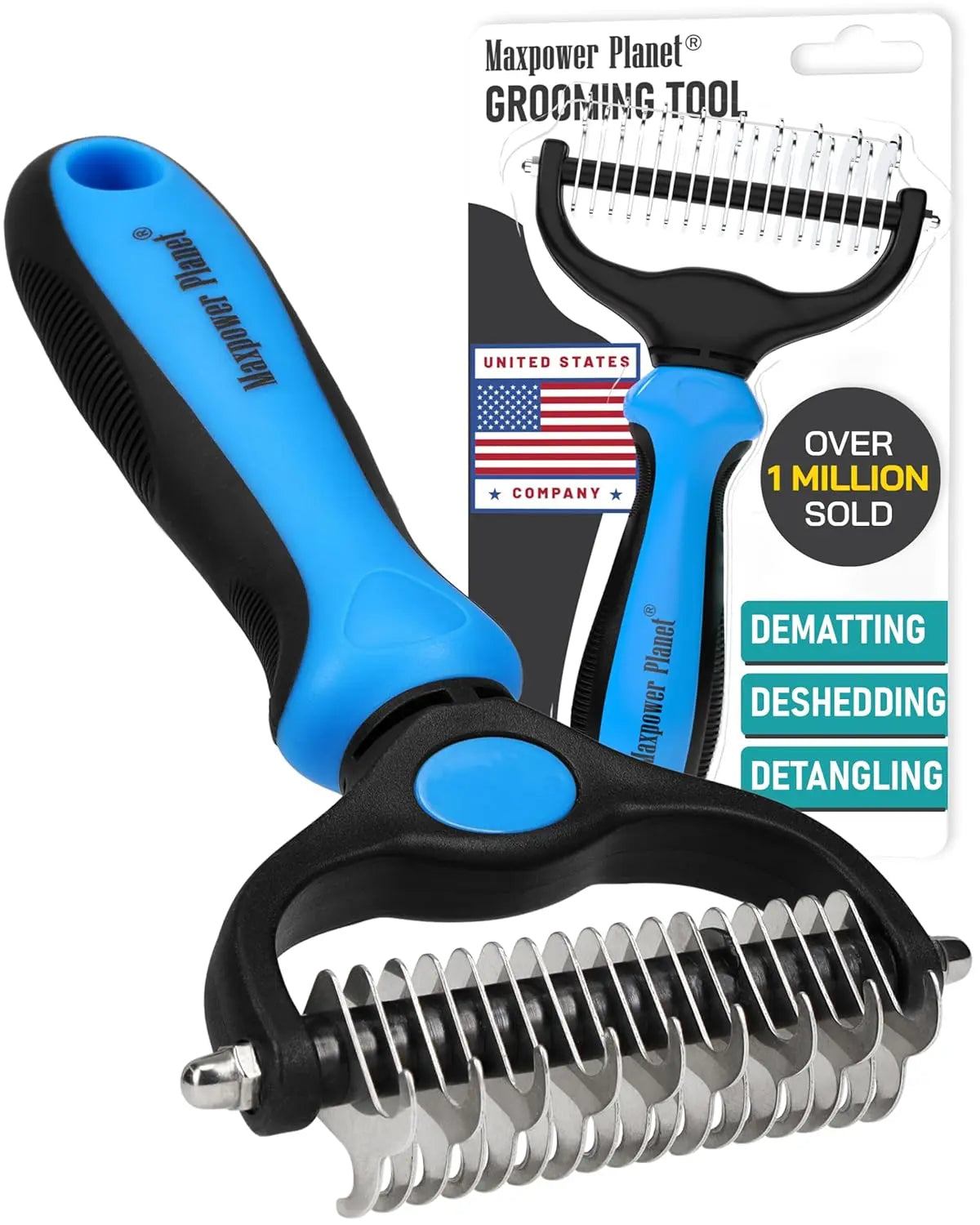 Dual-Sided Pet Grooming Rake