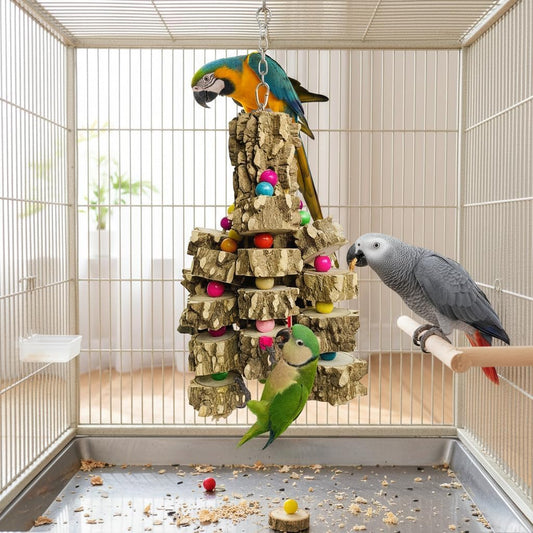 Large Parrot Toy Wood Chew