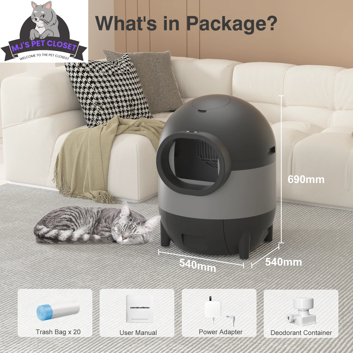Self-Cleaning Cat Litter Box