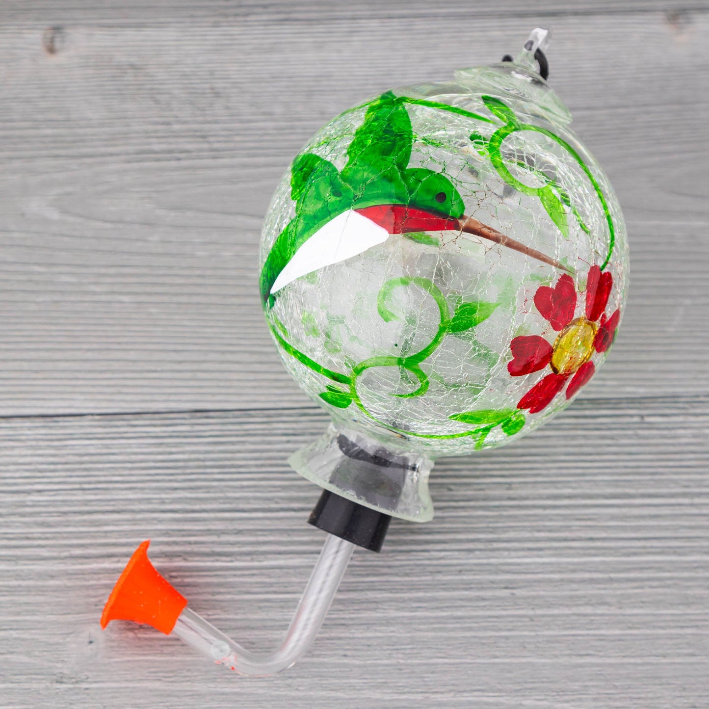 Glass Hummingbird Feeder