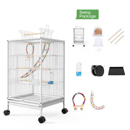 Bird Cage With Feeder