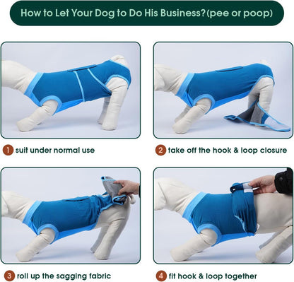Female Dog Recovery Suit — Post-Spay & Surgery Coverage, Soft & Breathable (XS–2XL)