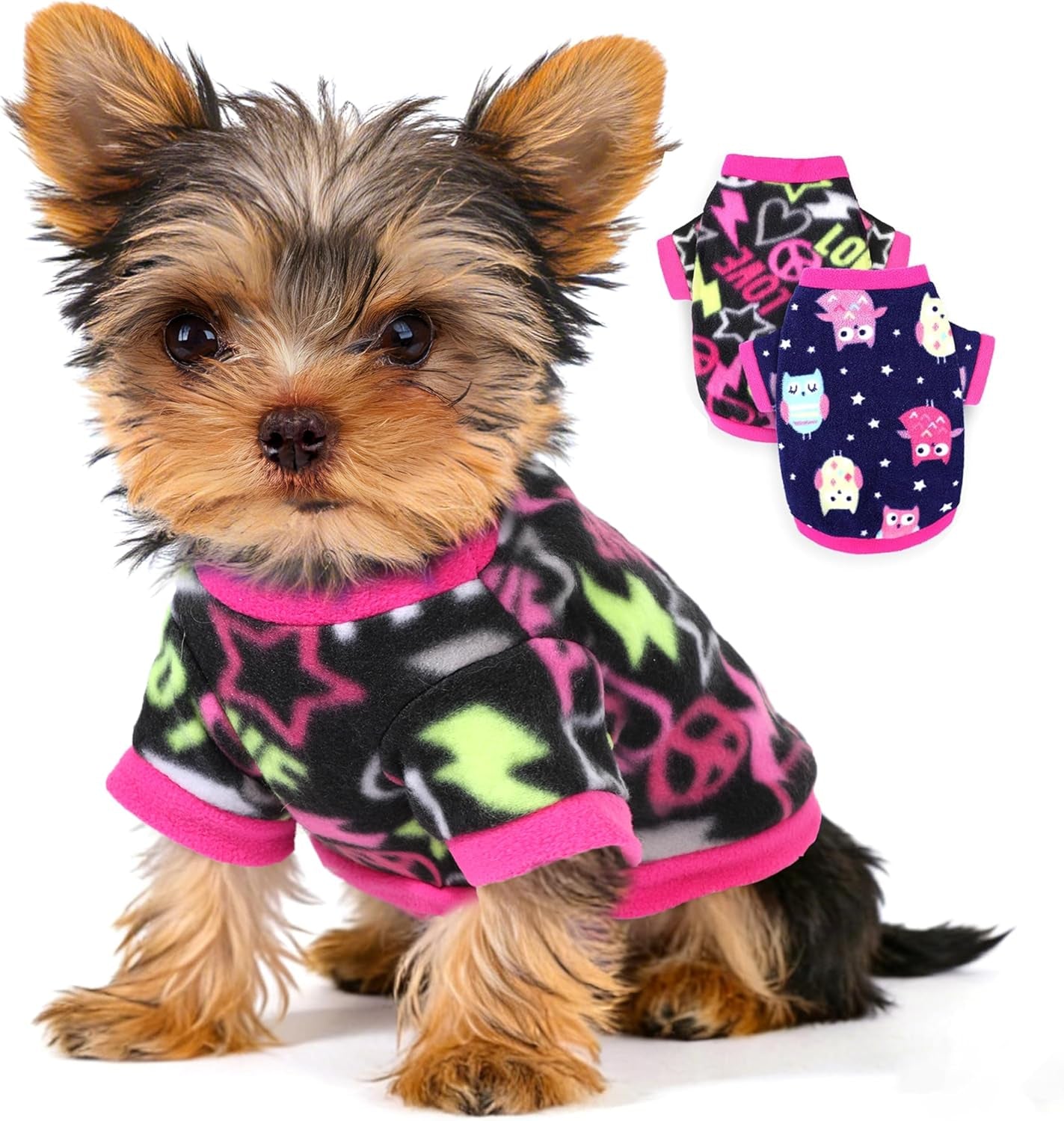 2-Pack Fleece Dog Sweaters