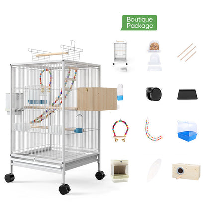 Bird Cage With Feeder