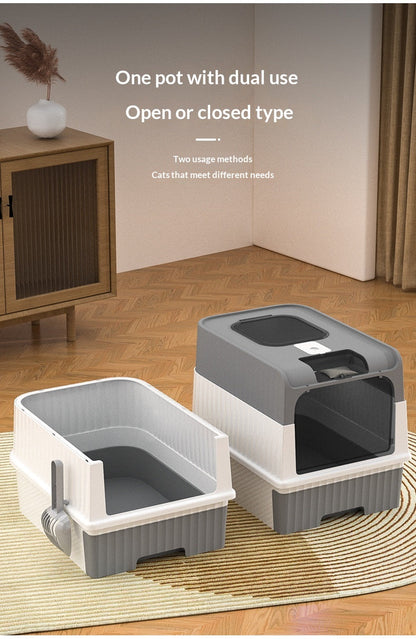 Enclosed Cat Litter Box.