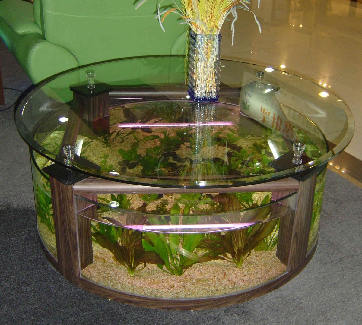 GLASS Round Circle Table Aquarium