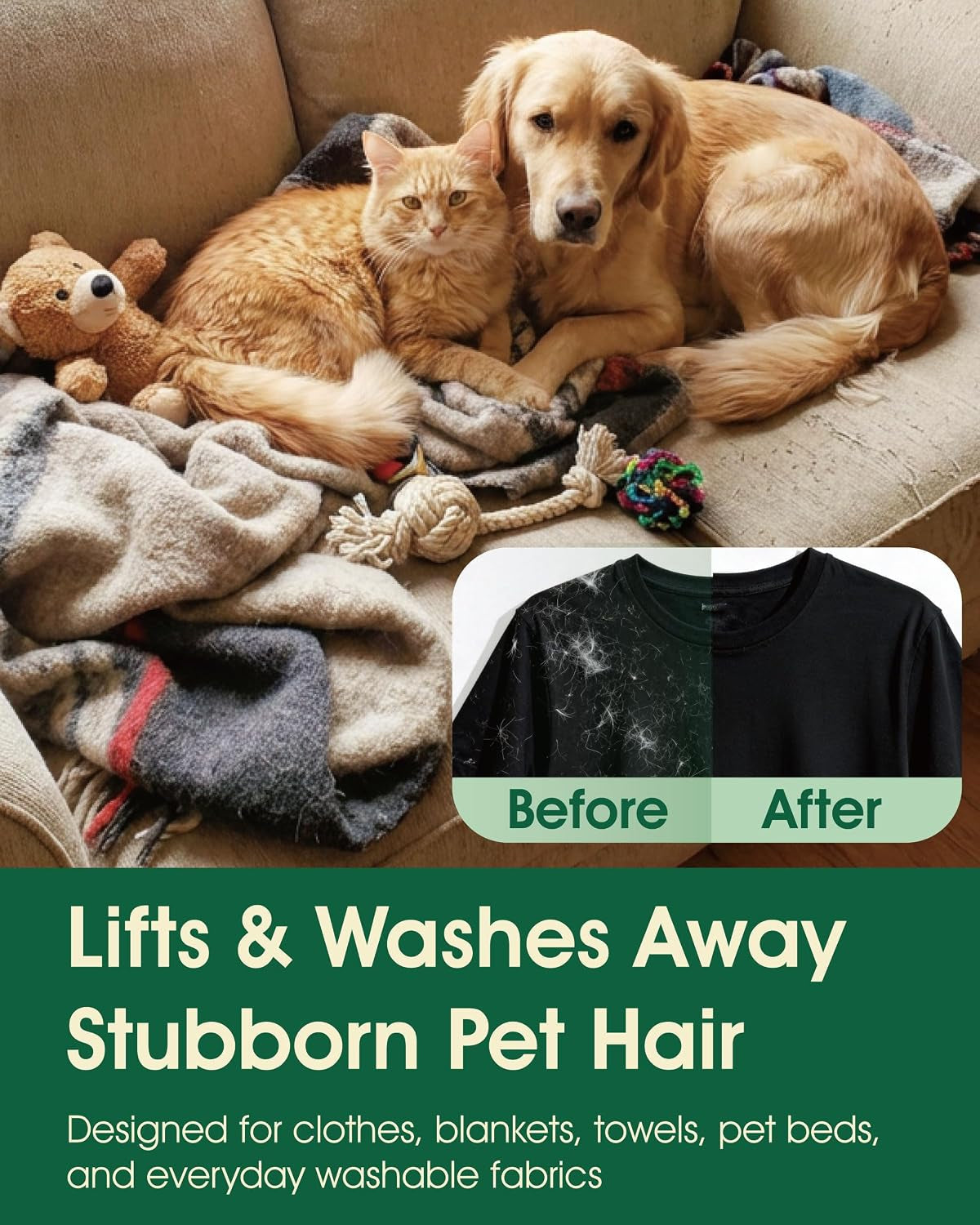 Pet Hair Remover Laundry Pods