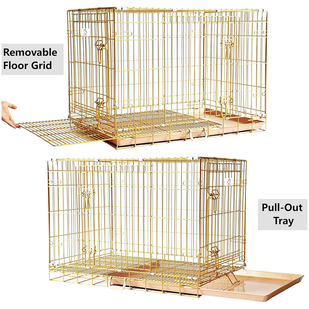 Collapsible Dog Crate — Escape-Proof, Foldable Metal Crate for Training & Travel