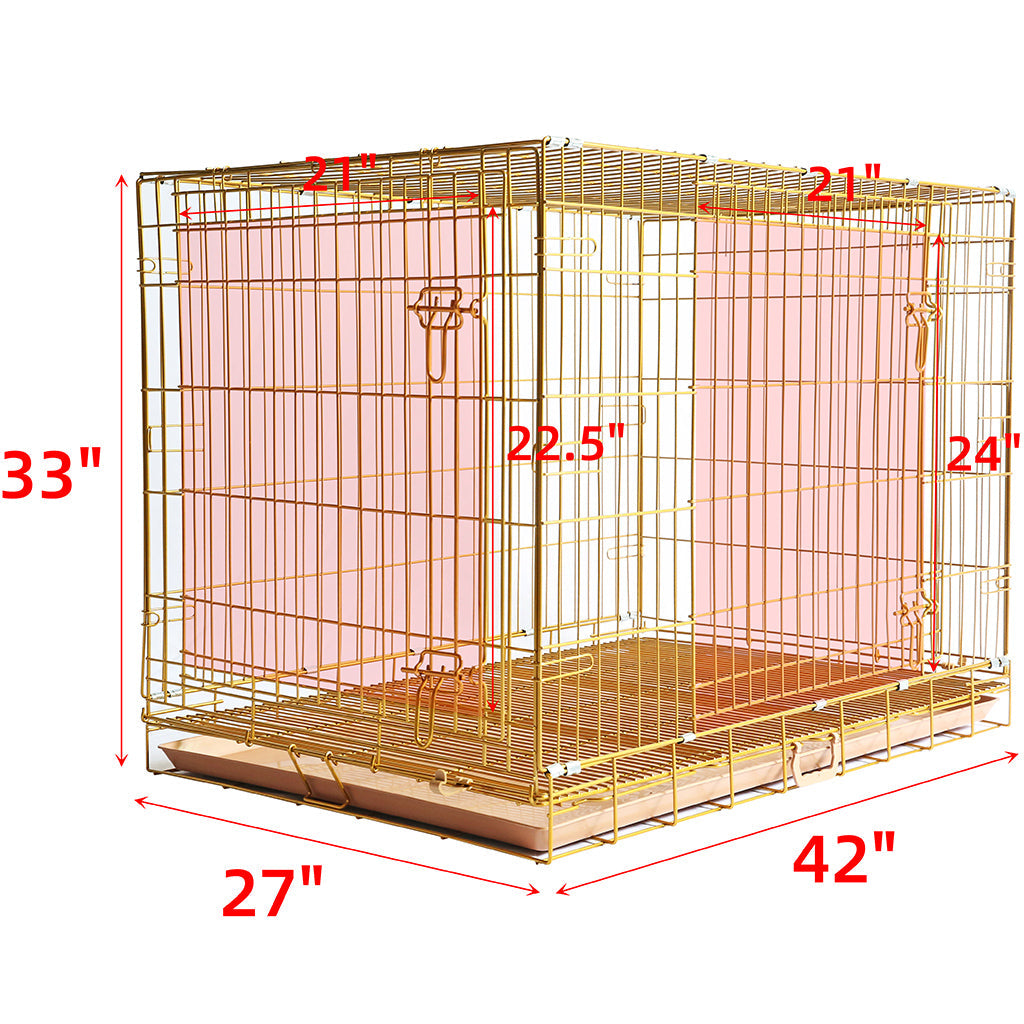 Collapsible Dog Crate — Escape-Proof, Foldable Metal Crate for Training & Travel