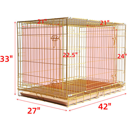 Collapsible Dog Crate — Escape-Proof, Foldable Metal Crate for Training & Travel