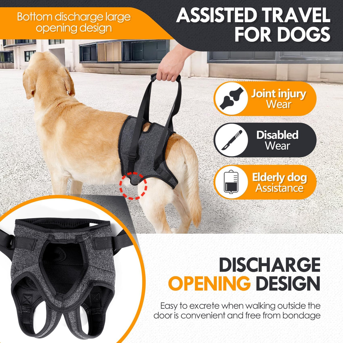 Adjustable Dog Lift Harness