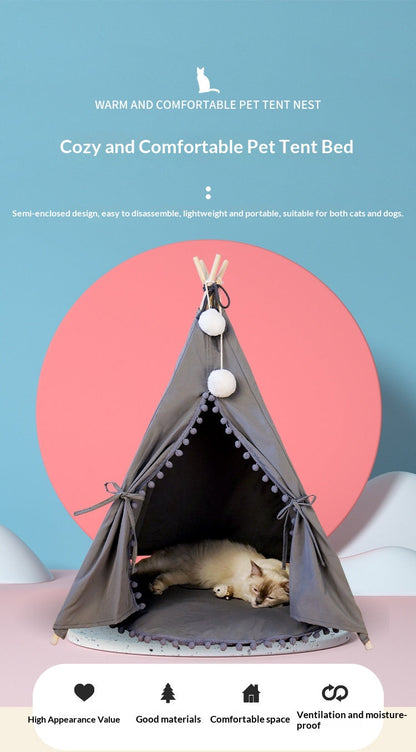 Pet Tent Bed For Cats & Dogs.