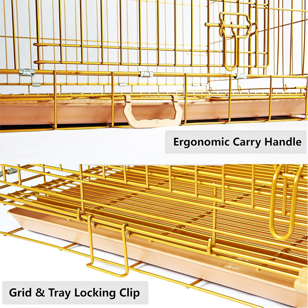 Collapsible Dog Crate — Escape-Proof, Foldable Metal Crate for Training & Travel