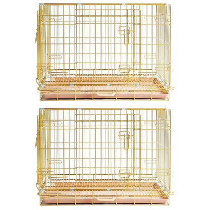 Collapsible Dog Crate — Escape-Proof, Foldable Metal Crate for Training & Travel