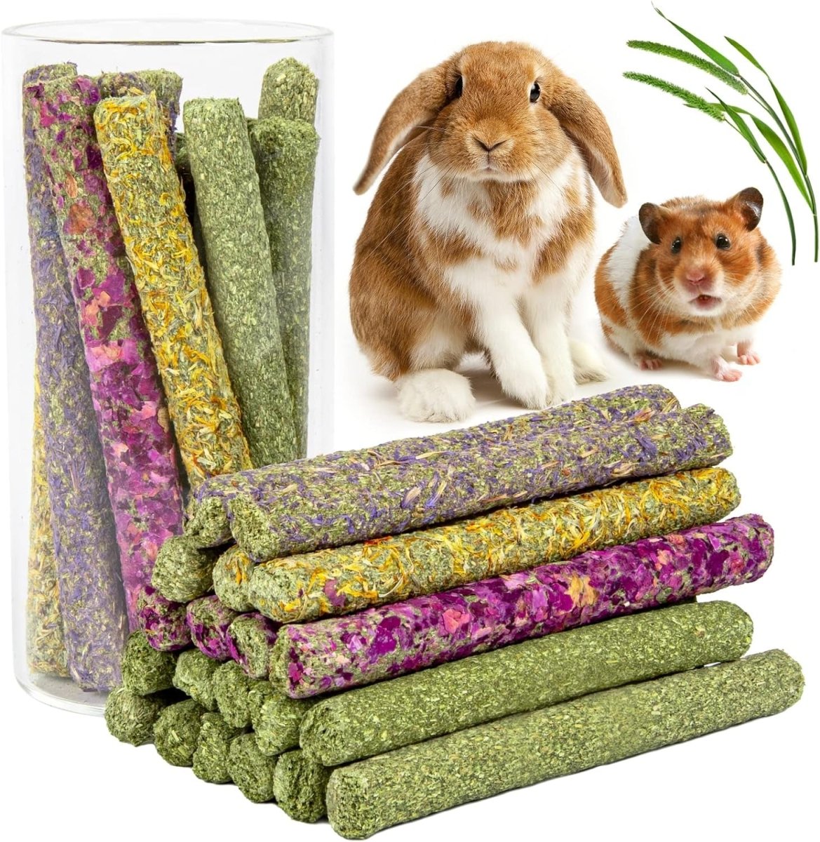 32Pcs Timothy Hay Sticks