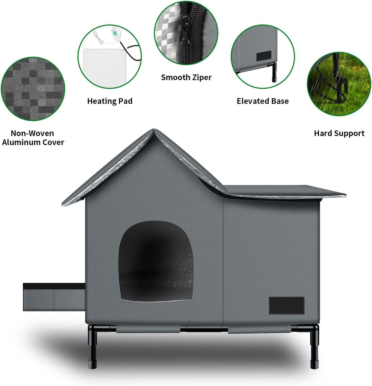 Insulated Cat Shelter — Heated, Weatherproof & Foldable for Outdoor & Feral Cats