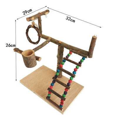 Solid Wood Parrot Bird Shelf