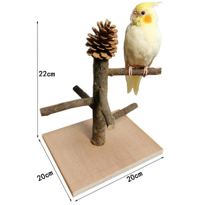 Solid Wood Parrot Bird Shelf