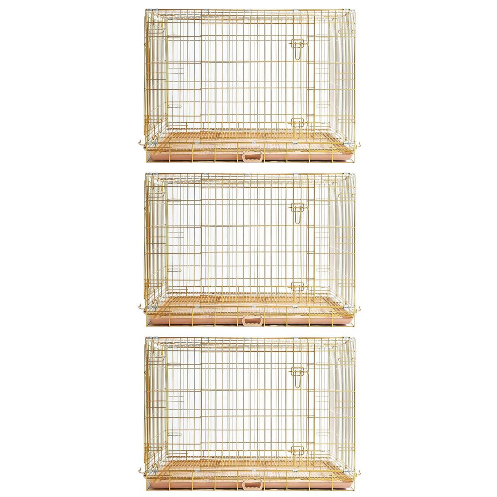 Collapsible Dog Crate — Escape-Proof, Foldable Metal Crate for Training & Travel