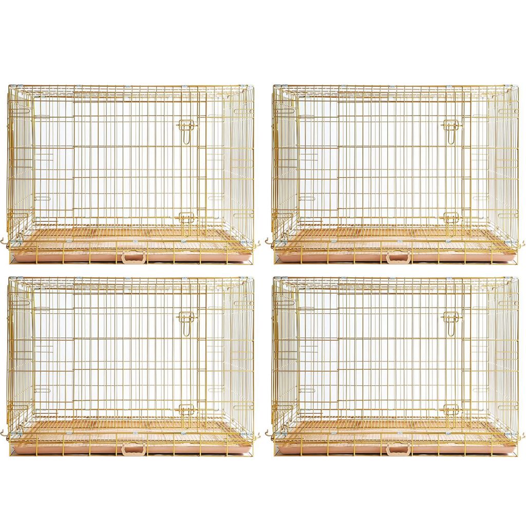 Collapsible Dog Crate — Escape-Proof, Foldable Metal Crate for Training & Travel