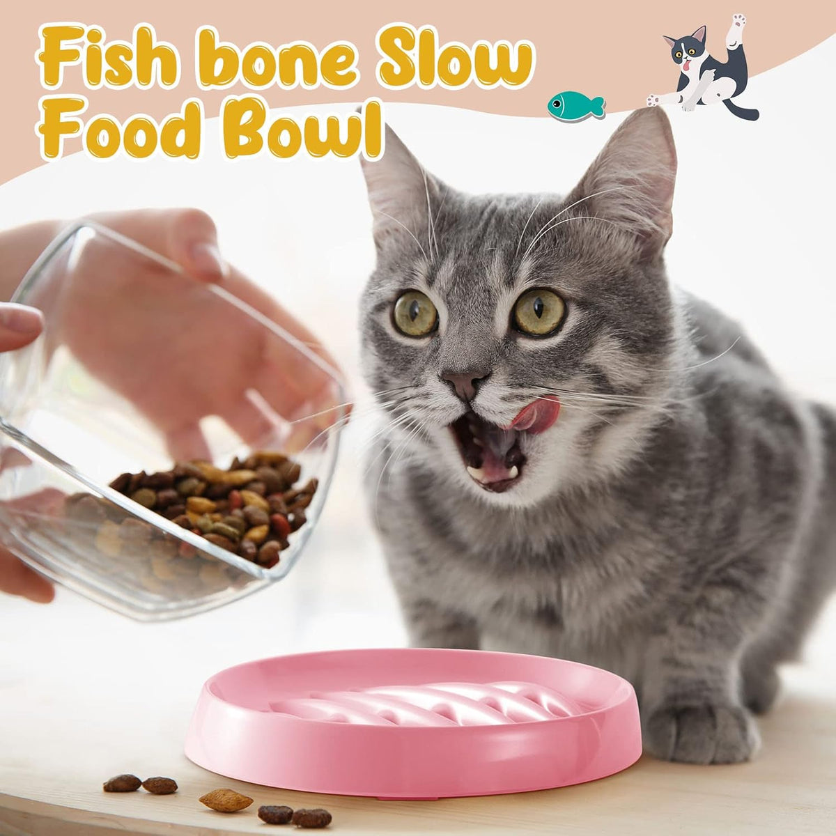 Cat Slow Feeder Bowl