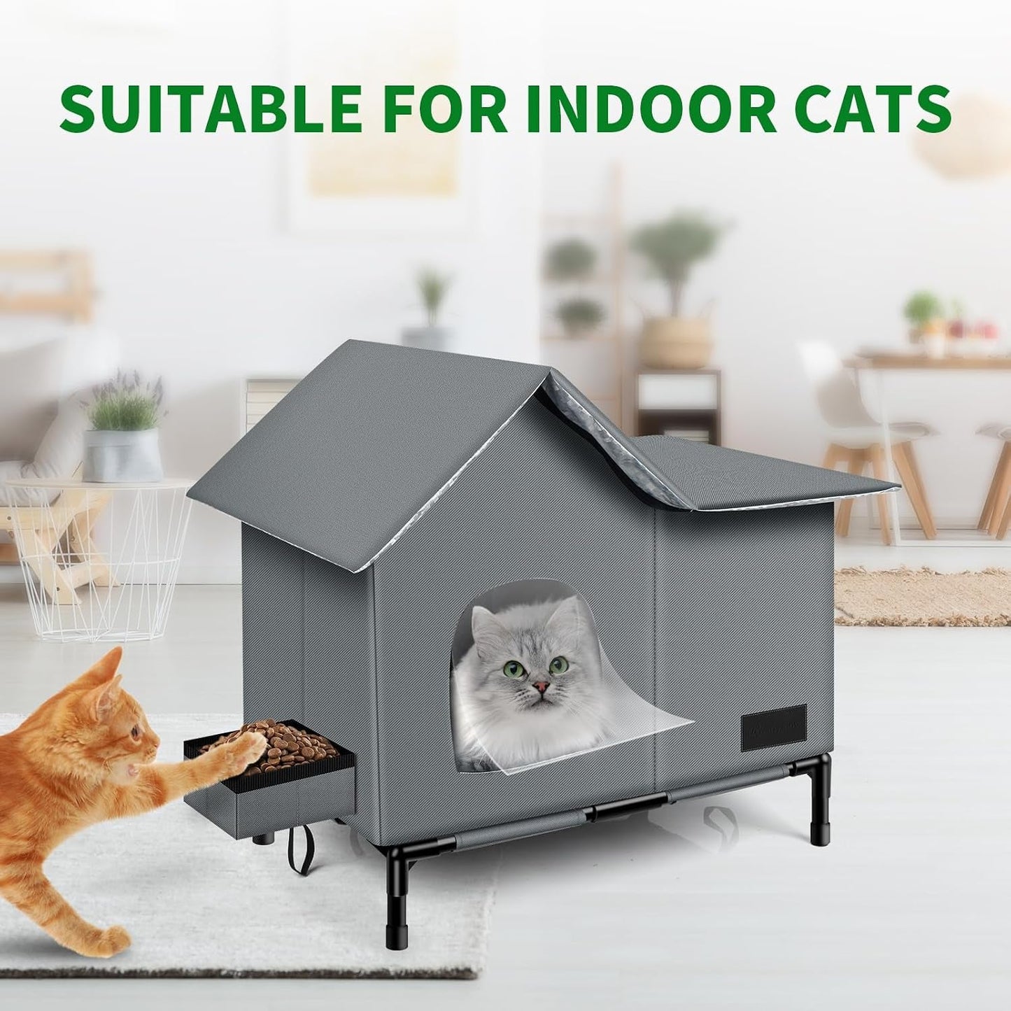 Insulated Cat Shelter — Heated, Weatherproof & Foldable for Outdoor & Feral Cats