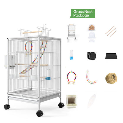 Bird Cage With Feeder