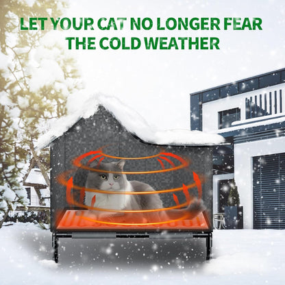 Insulated Cat Shelter — Heated, Weatherproof & Foldable for Outdoor & Feral Cats
