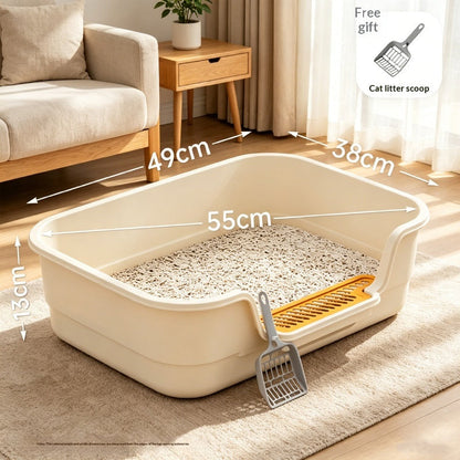Semi-Enclosed Cat Litter Box