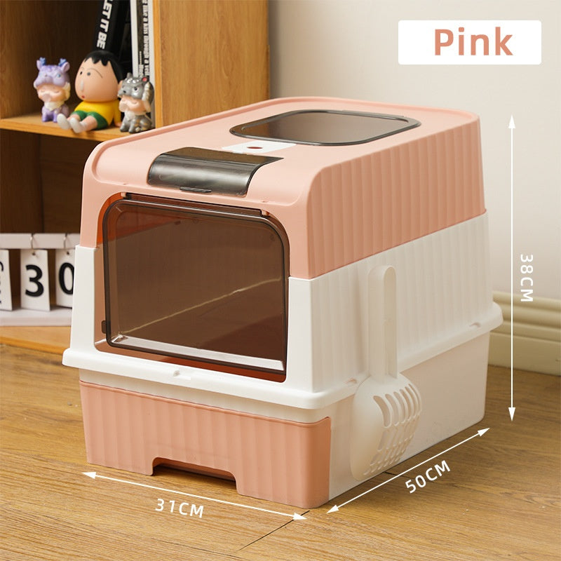 Enclosed Cat Litter Box.