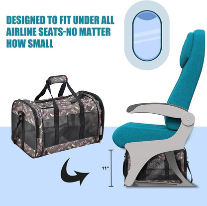 Soft-Sided Pet Carrier for Cats & Small Dogs — Breathable, Collapsible, Up to 22 lbs