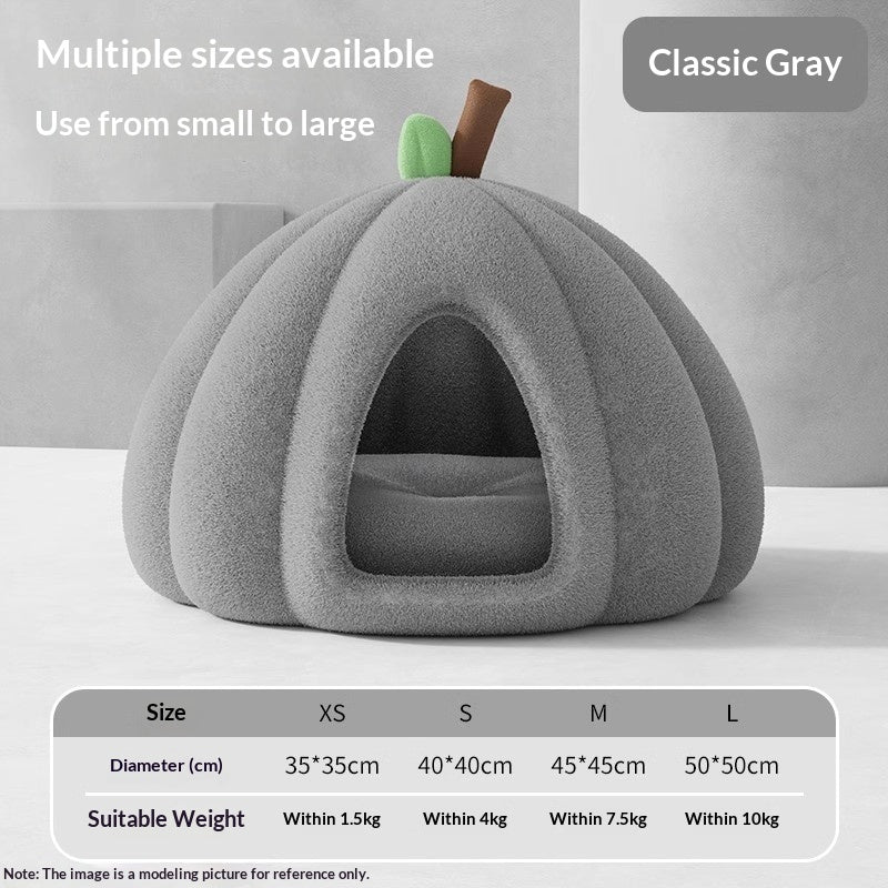 Winter Warm Enclosed Cat Bed