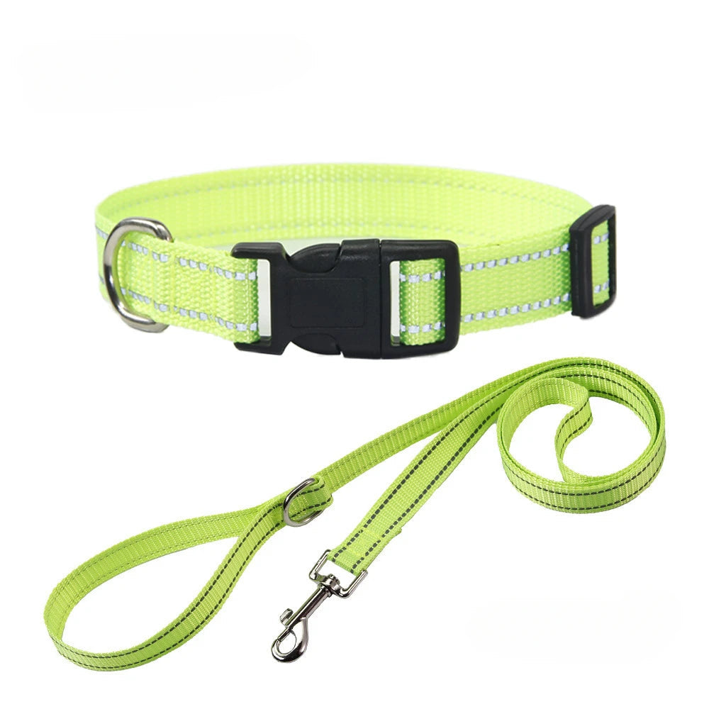 Nylon Dog Collar and Leash Set