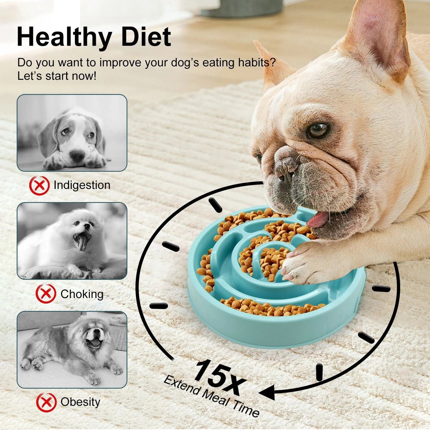 Pet  Slow Feeder Bowl