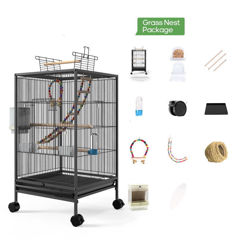 Bird Cage With Feeder