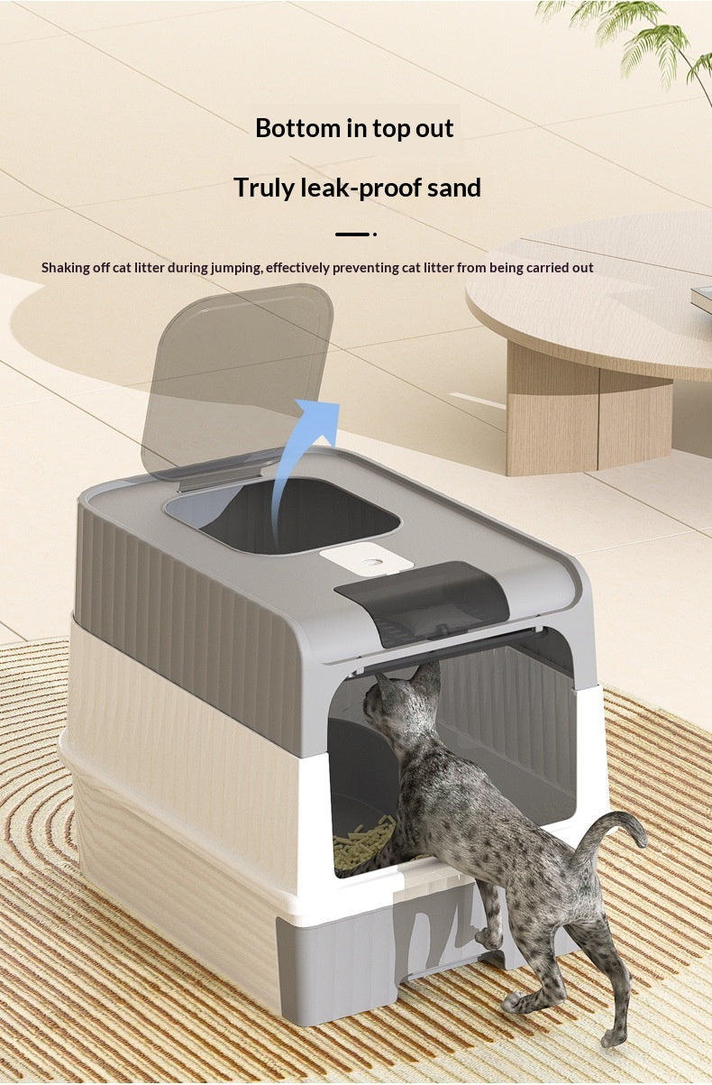 Enclosed Cat Litter Box.