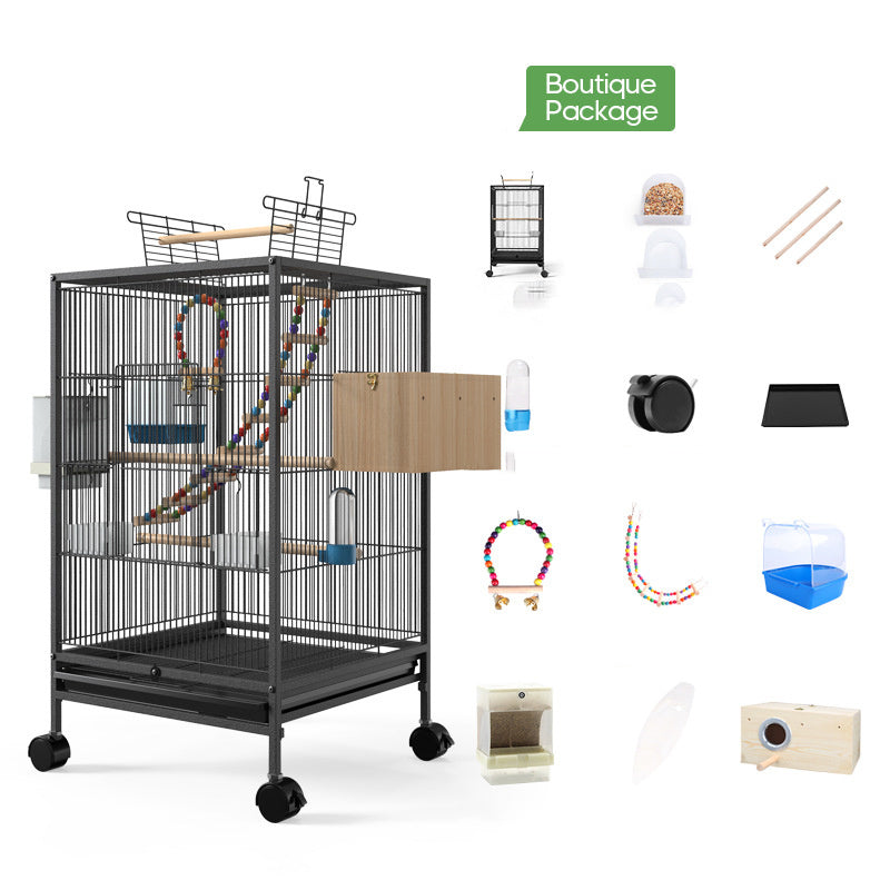 Bird Cage With Feeder