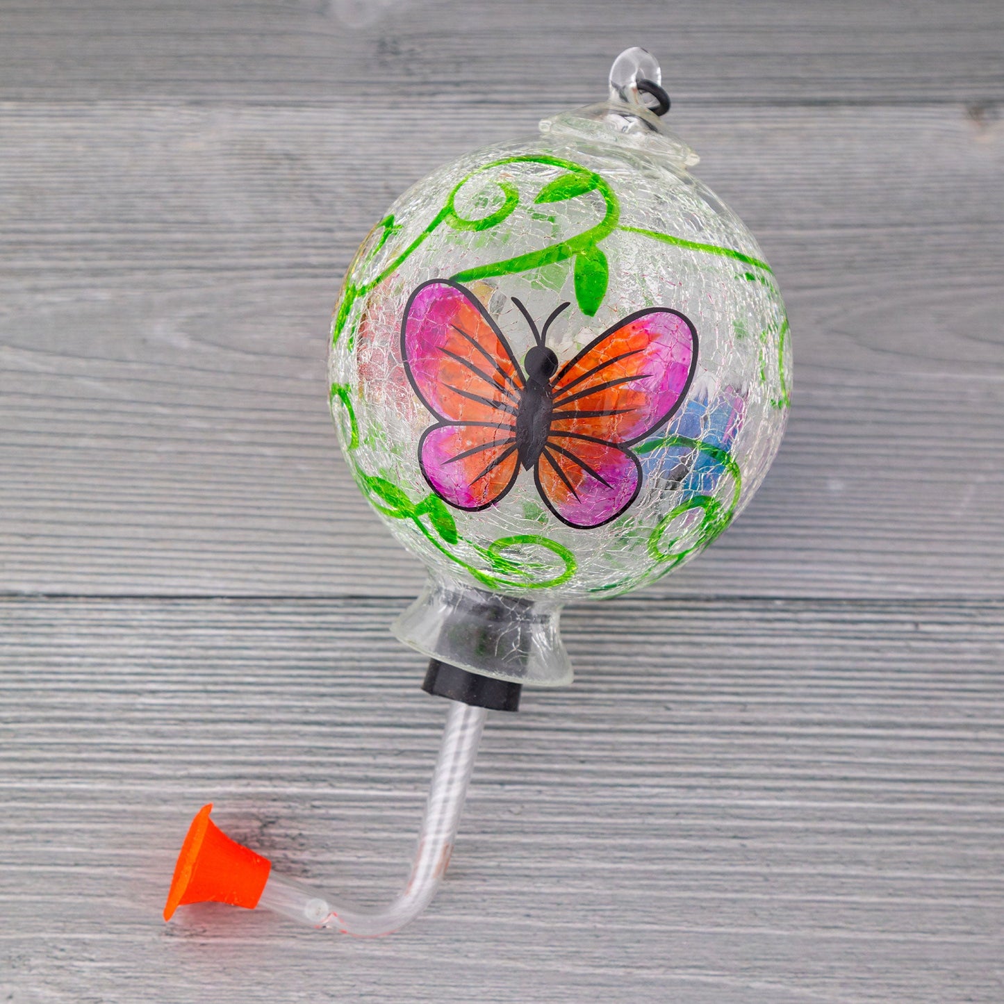 Glass Hummingbird Feeder