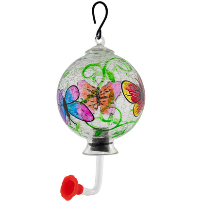 Glass Hummingbird Feeder