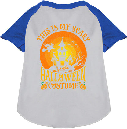 Scary Halloween Costume Pet Raglan Shirt