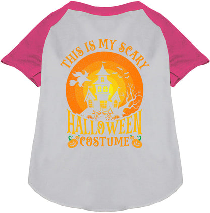 Scary Halloween Costume Pet Raglan Shirt