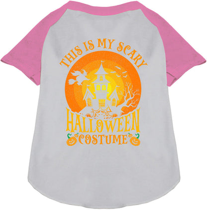 Scary Halloween Costume Pet Raglan Shirt