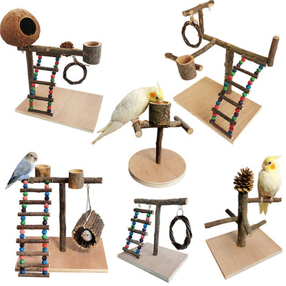 Solid Wood Parrot Bird Shelf