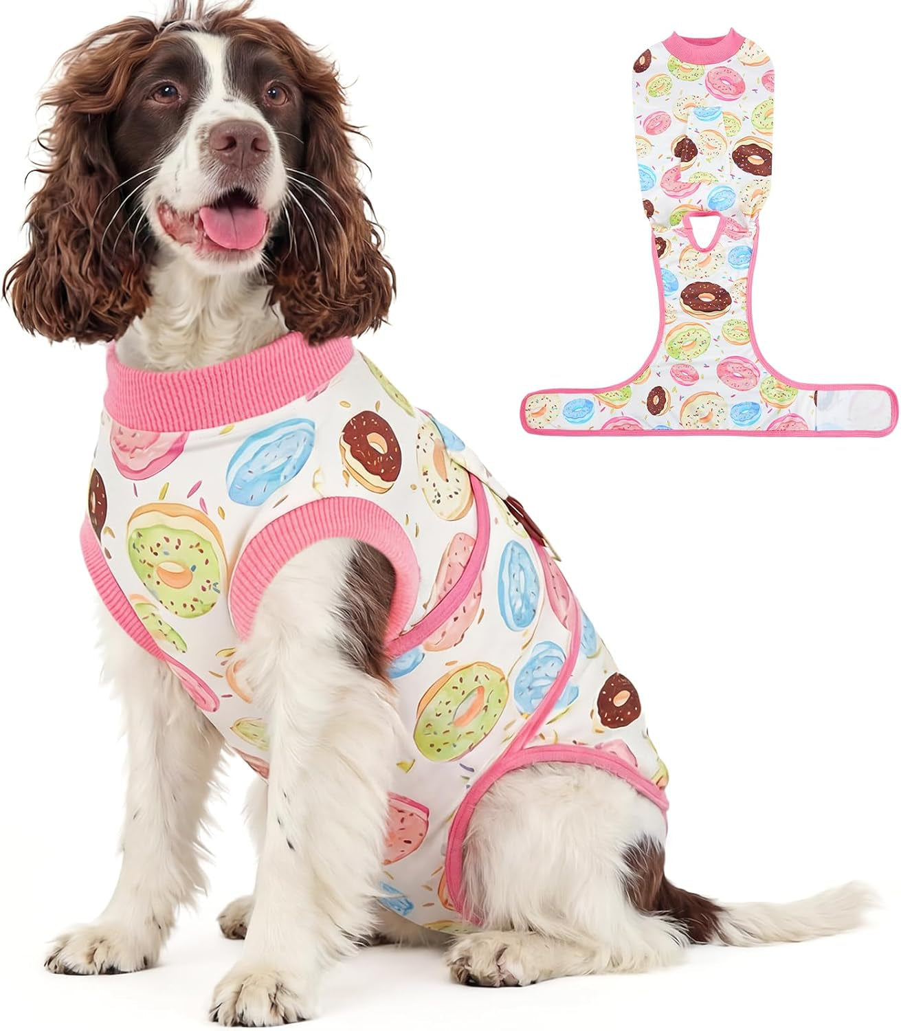 Dog Recovery Suit — Post-Surgery Coverage for Male & Female Dogs, Soft & Stretchy (XS–2XL)