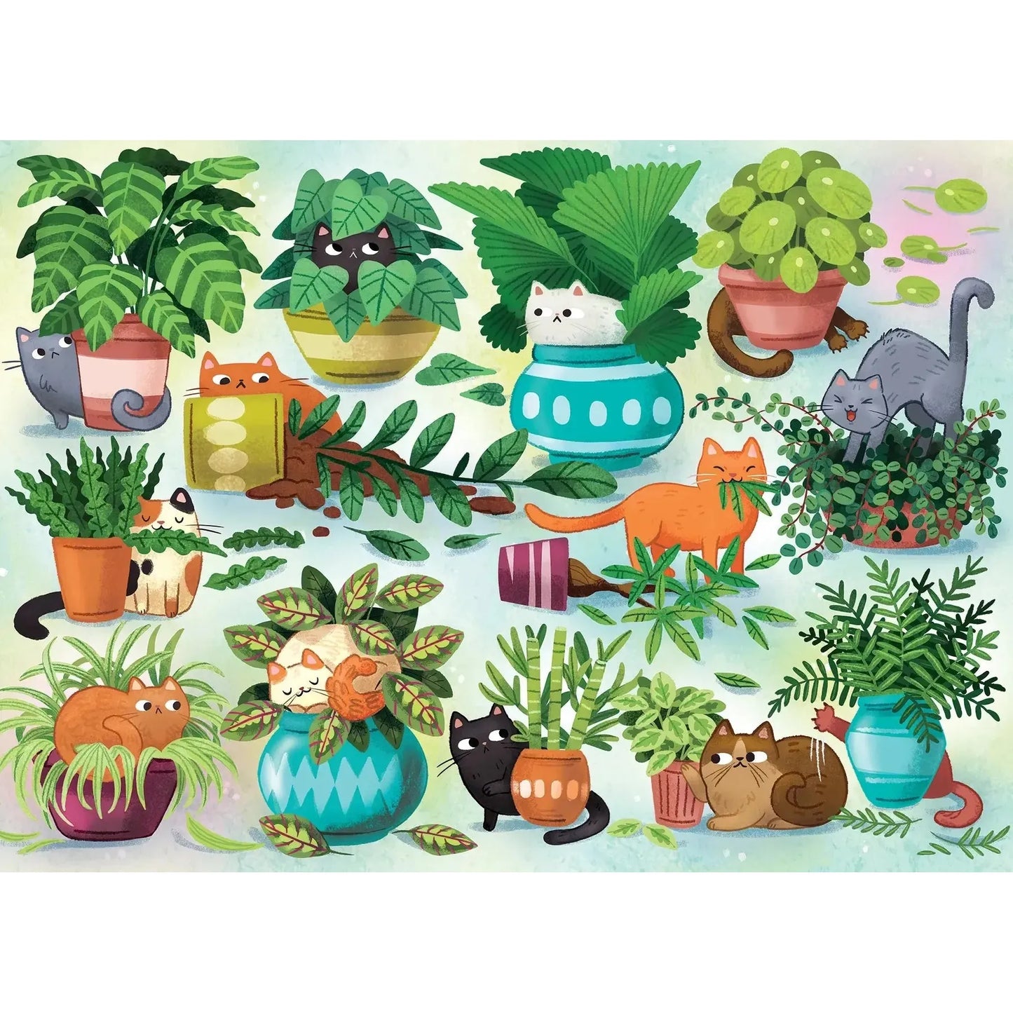Cats vs Plants Jigsaw Puzzle