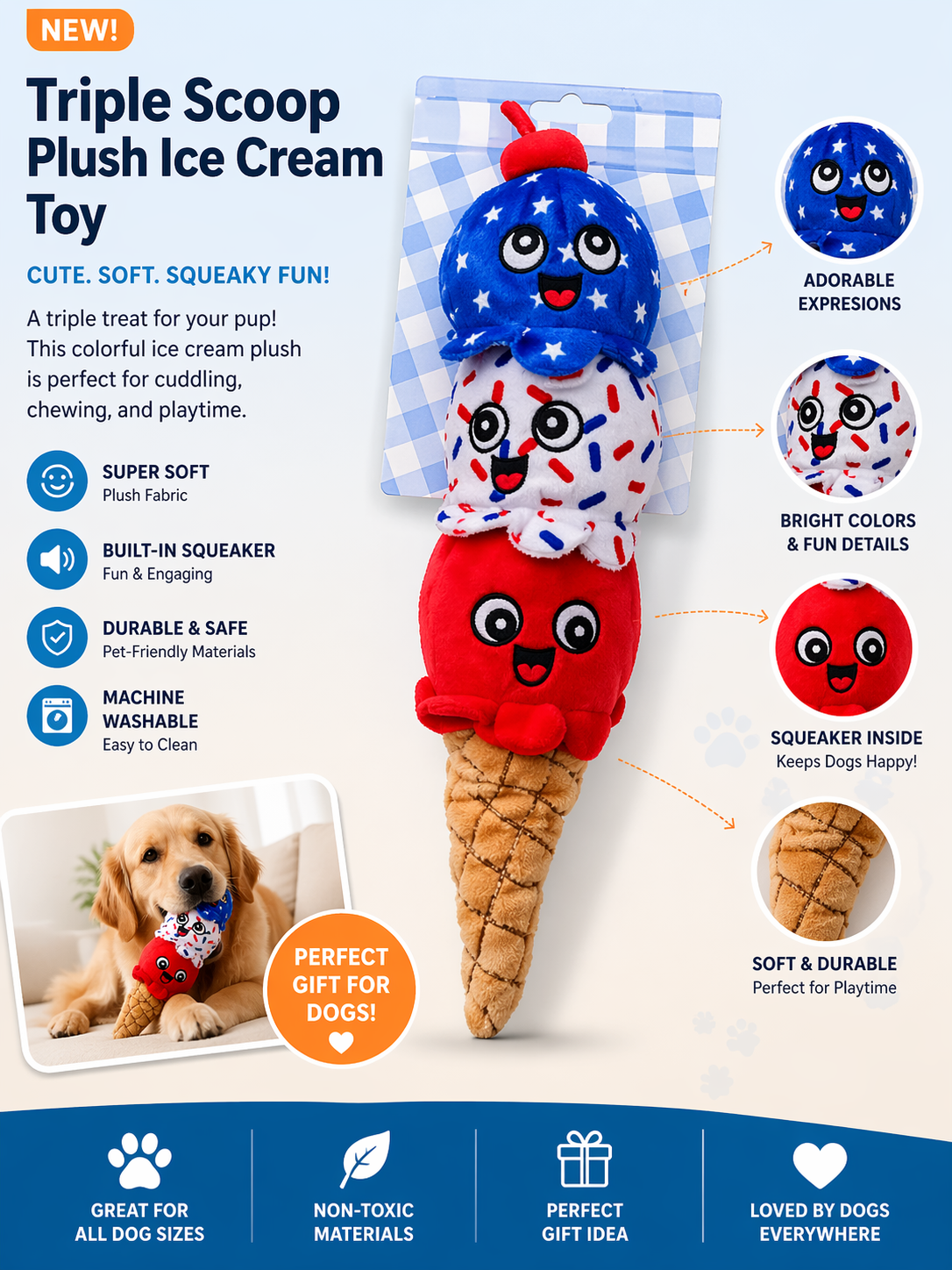 Squeaky Dog Toy