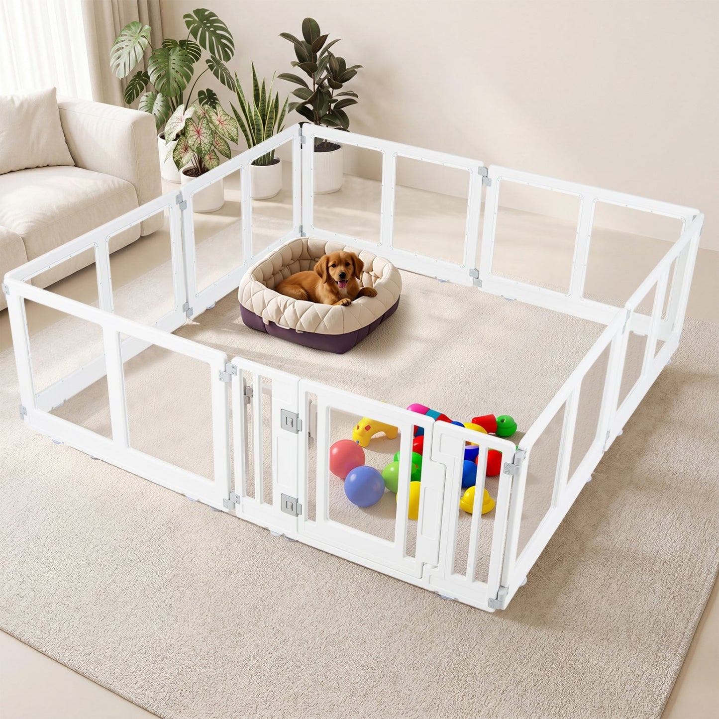 Clear Dog Playpen