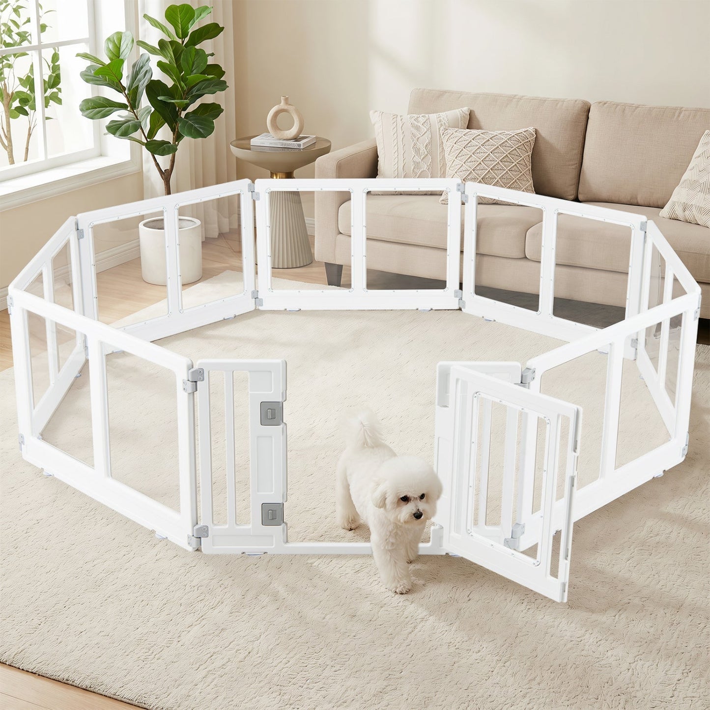 Clear Dog Playpen